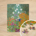 Flower Garden | Gustav Klimt Jigsaw Puzzle<br><div class="desc">Flower Garden (1905-1907) by Austrian artist Gustav Klimt. Original fine art painting is oil on canvas featuring a bright abstract landscape of colorful flowers. 

Use the design tools to add custom text or personalize the image.</div>