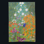 Flower Garden | Gustav Klimt Kitchen Towel<br><div class="desc">Flower Garden (1905-1907) by Austrian artist Gustav Klimt. Original fine art painting is oil on canvas featuring a bright abstract landscape of colorful flowers. 

Use the design tools to add custom text or personalize the image.</div>