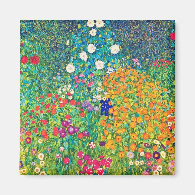 Flower Garden, Gustav Klimt Magnet (Front)