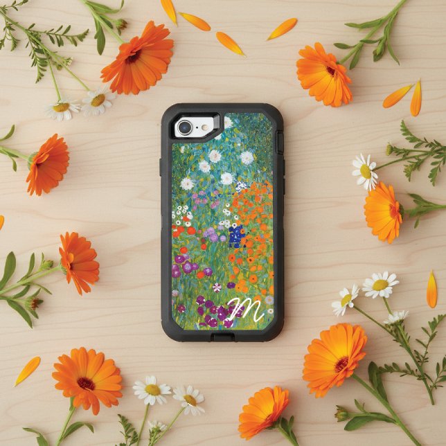 Flower Garden Gustav Klimt Monogram Otterbox iPhone Case (Creator Uploaded)
