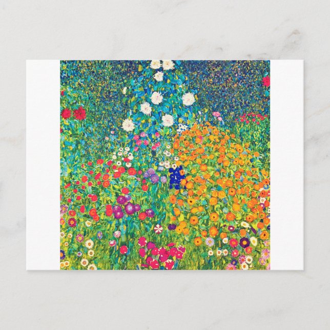 Flower Garden, Gustav Klimt Postcard (Front)