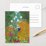 Flower Garden | Gustav Klimt Postcard<br><div class="desc">Flower Garden (1905-1907) by Austrian artist Gustav Klimt. Original fine art painting is oil on canvas featuring a bright abstract landscape of colorful flowers. 

Use the design tools to add custom text or personalize the image.</div>