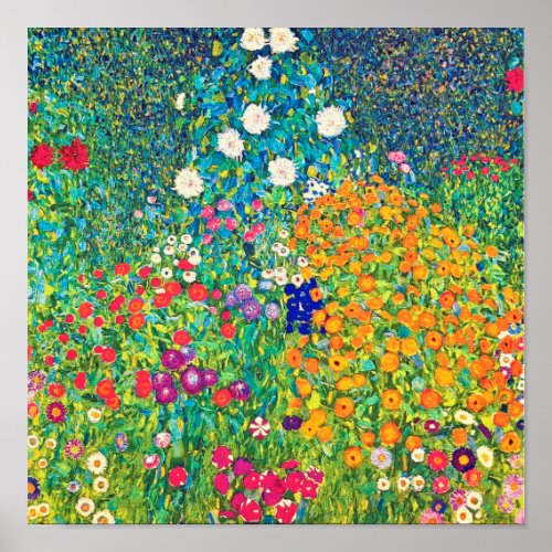 Flower Garden Gustav Klimt Poster