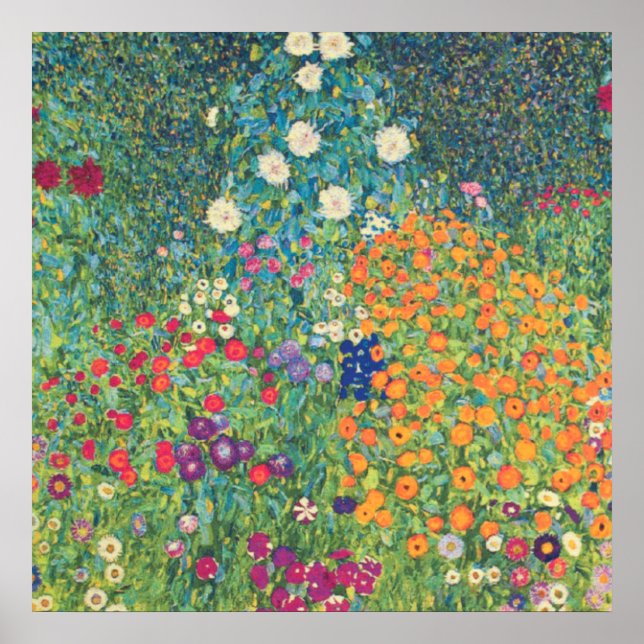 Flower Garden Gustav Klimt Poster (Front)