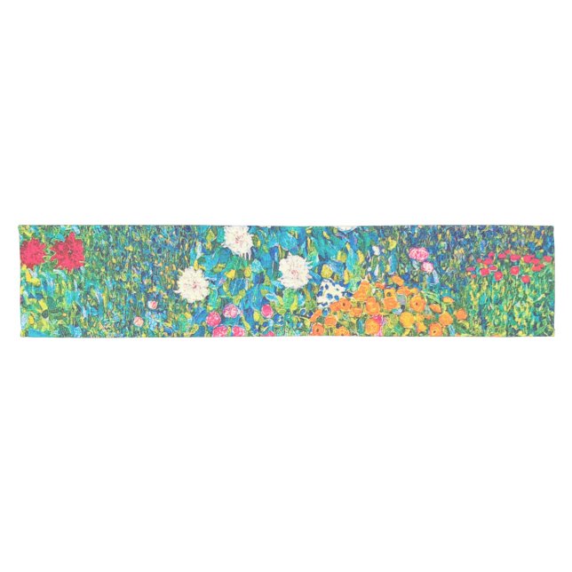 Flower Garden, Gustav Klimt Short Table Runner (Horizontal)