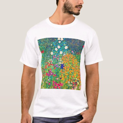 Flower Garden Gustav Klimt T_Shirt