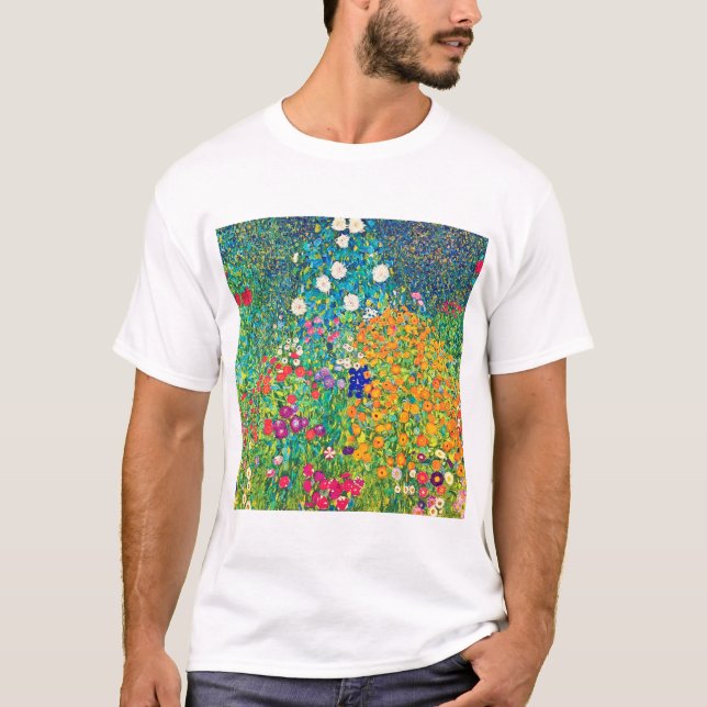 Flower Garden, Gustav Klimt T-Shirt (Front)