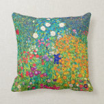 Flower Garden, Gustav Klimt Throw Pillow<br><div class="desc">Gustav Klimt (July 14, 1862 – February 6, 1918) was an Austrian symbolist painter and one of the most prominent members of the Vienna Secession movement. Klimt is noted for his paintings, murals, sketches, and other objets d'art. In addition to his figurative works, which include allegories and portraits, he painted...</div>