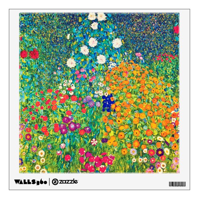 Flower Garden, Gustav Klimt Wall Decal (Front)