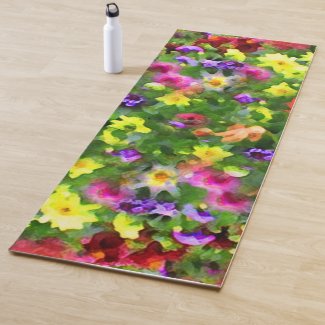 Flower Garden Impressions Floral Yoga Mat