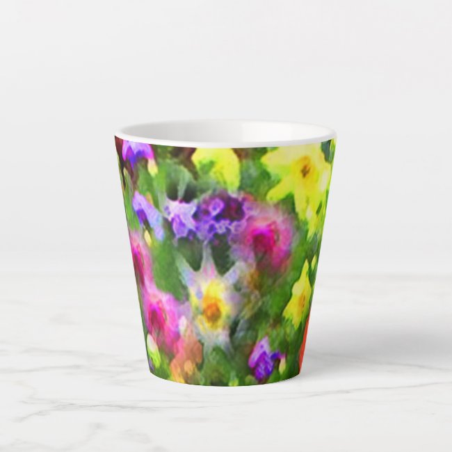 Flower Garden Impressions Latte Mug