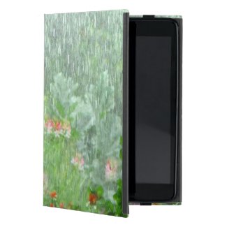 Flower Garden in Rain Green iPad Mini Case