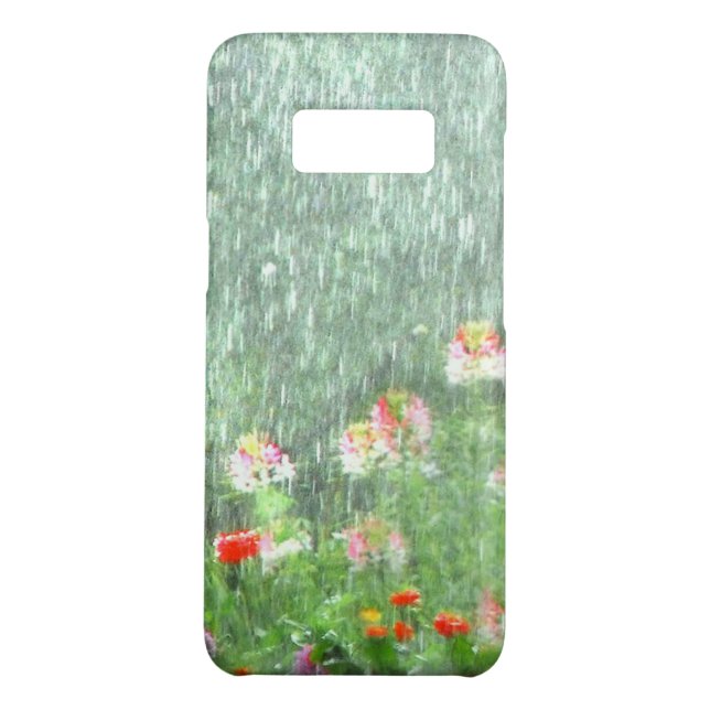 Flower Garden in the Rain Galaxy S8 Case (Back)