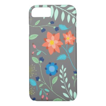 "flower Garden" Iphone 7  Barely There Iphone 8/7 Case by CoffeeRocksMyWorld at Zazzle