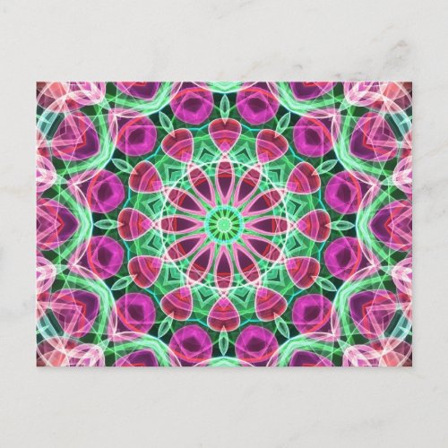 Flower Garden kaleidoscope Postcard