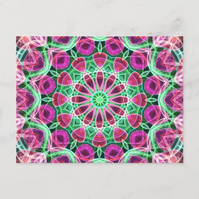 Flower Garden kaleidoscope Postcard (Front)