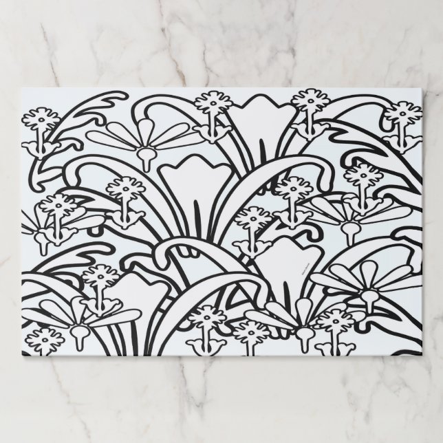 Flower Garden Kids Coloring Sheets  Paper Pad (Front)