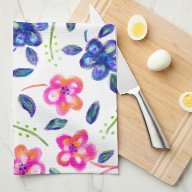 Flower Garden Kitchen Towel (Quarter Fold)