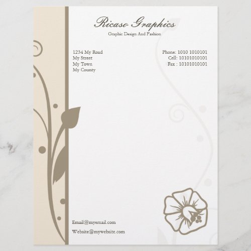 Flower Garden Letterhead