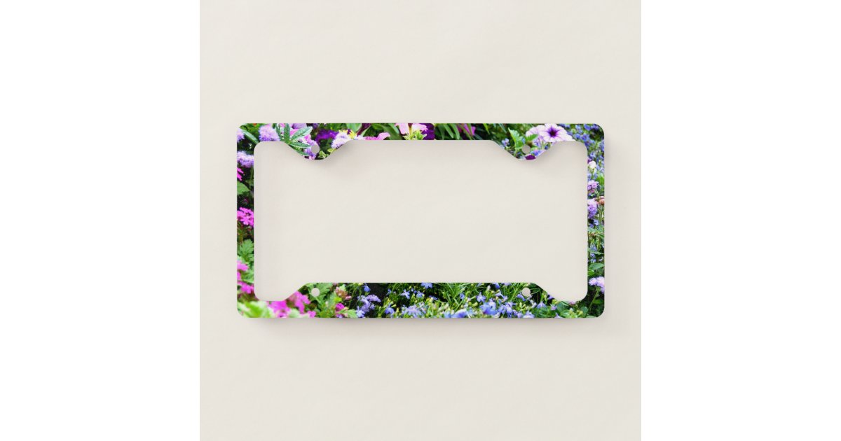 Flower Garden License Plate Frame | Zazzle.com