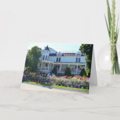 Flower Garden Mansion Mackinac Island MI New Home Card