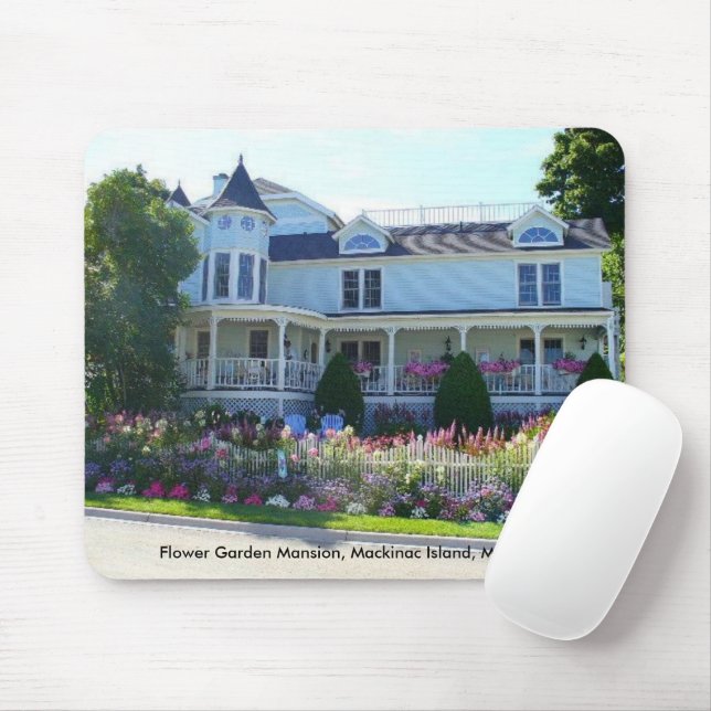 Flower Garden Mansion, Mackinac Island, Michigan Mouse Pad (With Mouse)