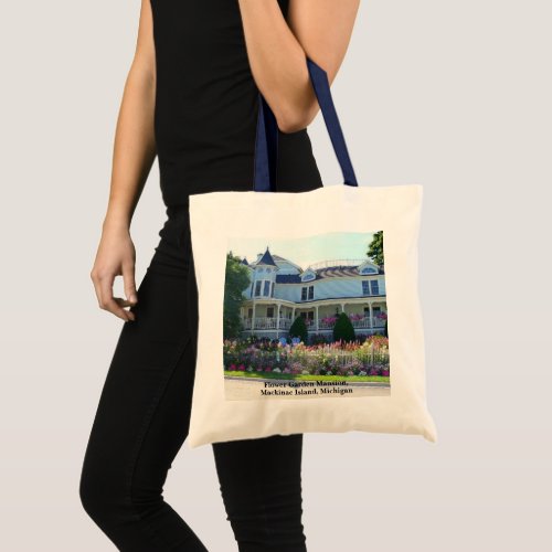 Flower Garden Mansion Mackinac Island Michigan Tote Bag