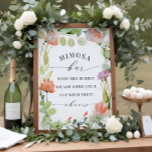 Flower Garden "Mimosa Bar" Bridal Shower Sign<br><div class="desc">Flower Garden "Mimosa Bar" Bridal Shower Sign</div>
