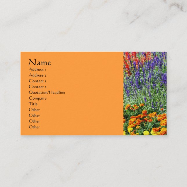 Flower Garden Nature Business Card (Front)