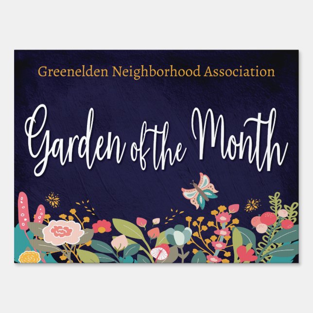Flower Garden Neighborhood Award Sign (Front)