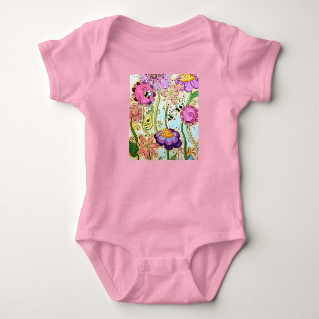 Flower Garden One- piece for Baby Baby Bodysuit (Front)