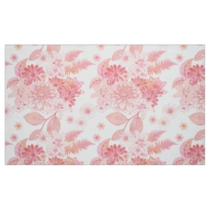 Flower Garden Pale Pink FTDP Fabric