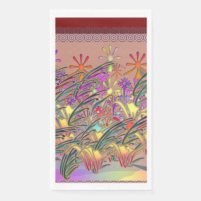  Flower Garden   Paper Guest Towels (Front)