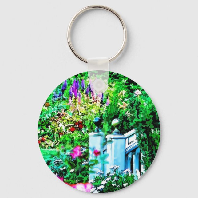 Flower Garden Paradise Keychain (Front)