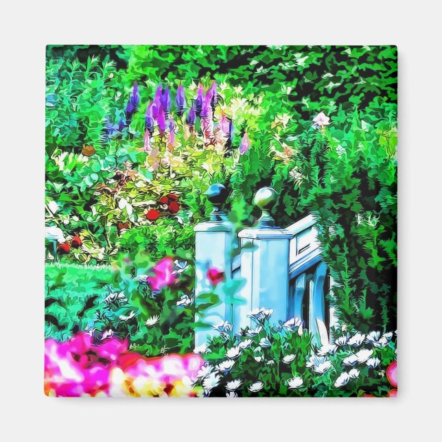 Flower Garden Paradise Magnet (Front)