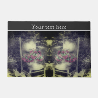 Flower Garden Partial Color Vintage Personalized Doormat