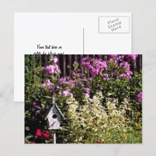 Flower Garden Pastel Painting Personalized Postcard (Front/Back)