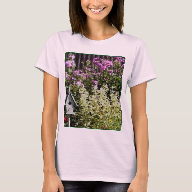 Flower Garden Pastel Painting T-Shirt (Front)