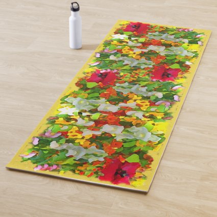 Flower Garden Pattern Floral Yoga Mat
