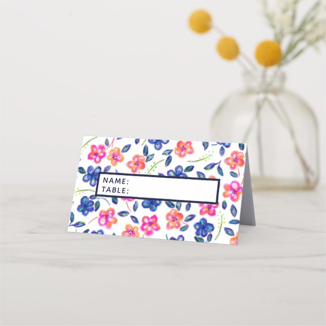 Flower Garden Place Card (Front)