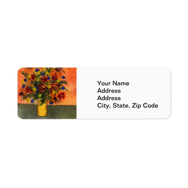 Flower Garden Return Address Label (Front)