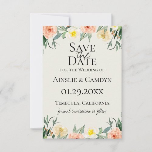 Flower Garden Save The Date Announcement