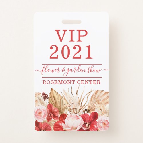 Flower Garden Show VIP Event Badge