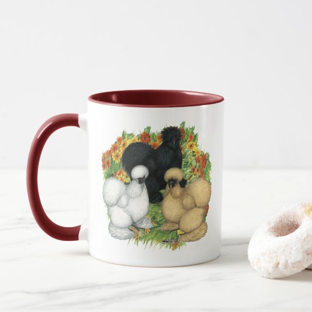 Flower Garden Silkies Mug (With Donut)