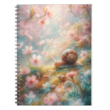 Flower Garden Snail Notebook Journal