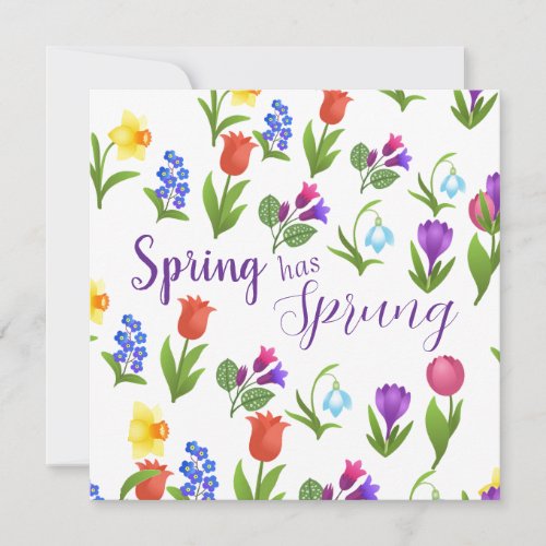 Flower Garden Spring Has Sprung Invitation