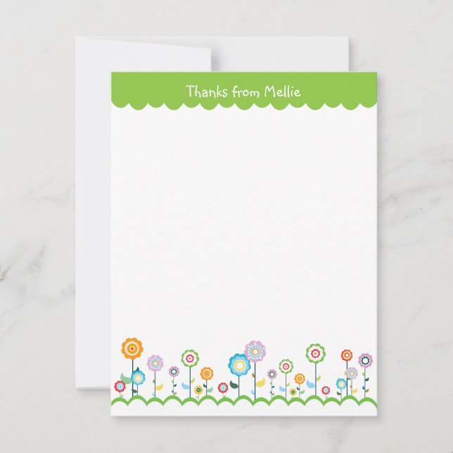 Flower Garden Thank You Card (Front)