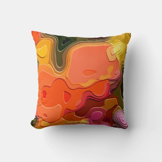 FLOWER GARDEN THROW PILLOW (Front)