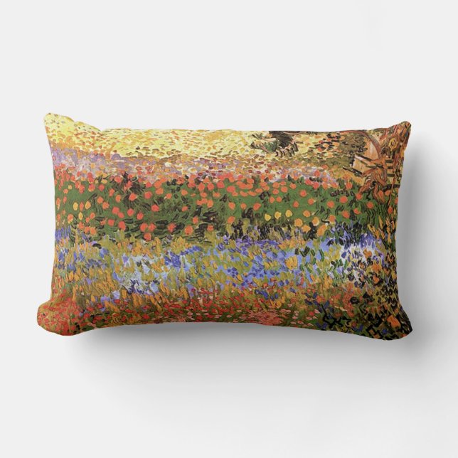Flower Garden,Vincent van Gogh. Lumbar Pillow (Front)