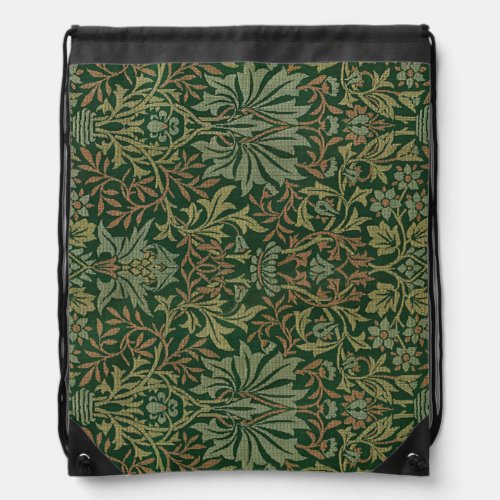 Flower Garden Vintage Ornament Illustration Drawstring Bag